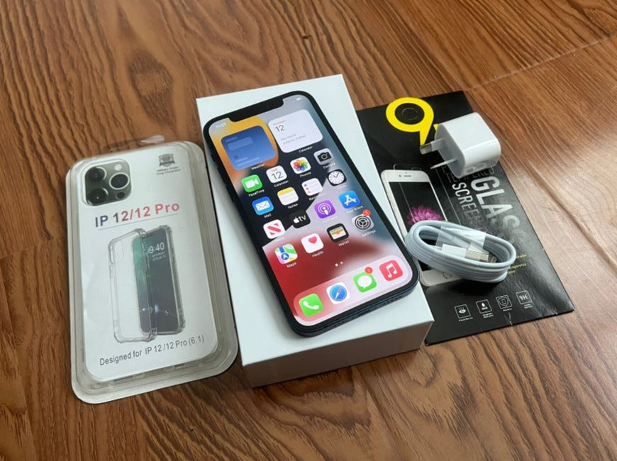 Apple iPhone 12 64GB Blue - New Case, Screen Protector (Exc)