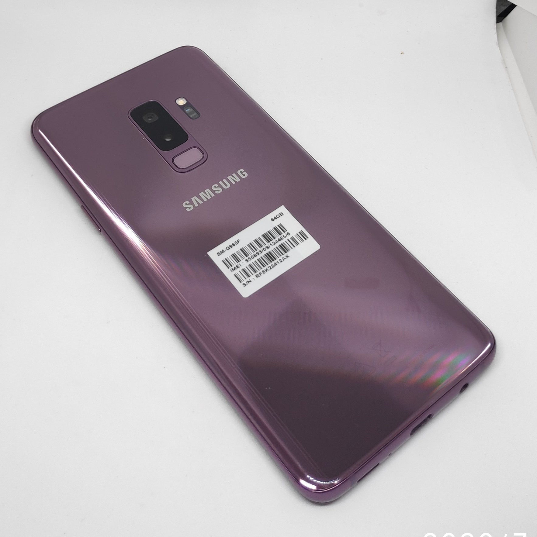 Samsung Galaxy S9 Plus 64GB Purple (Excellent) Case, Screen Protector & Shipping