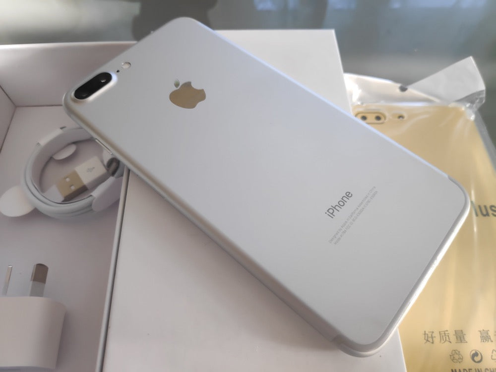 Apple iPhone 7 Plus 256GB White Silver - New Battery, Case & Screen Protector (As New) WS