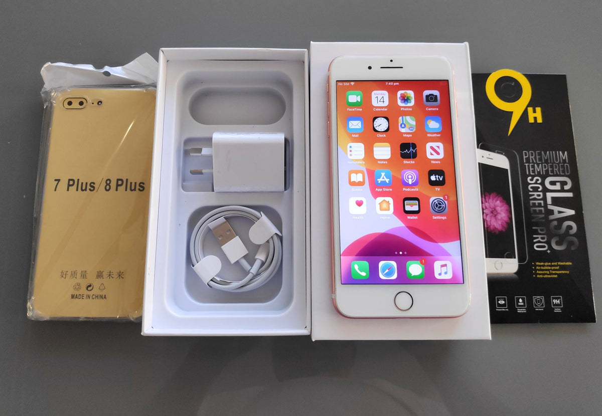 Apple iPhone 7 Plus 128GB Rose Gold - New Battery, Case & Glass Screen Protector (Exc)