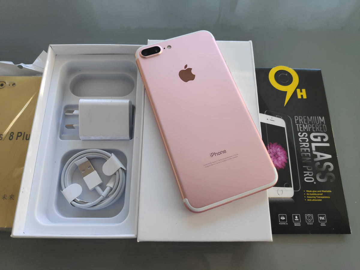 Apple iPhone 7 Plus 32GB Rose Gold New Battery - With Case & Screen Protector (As New)