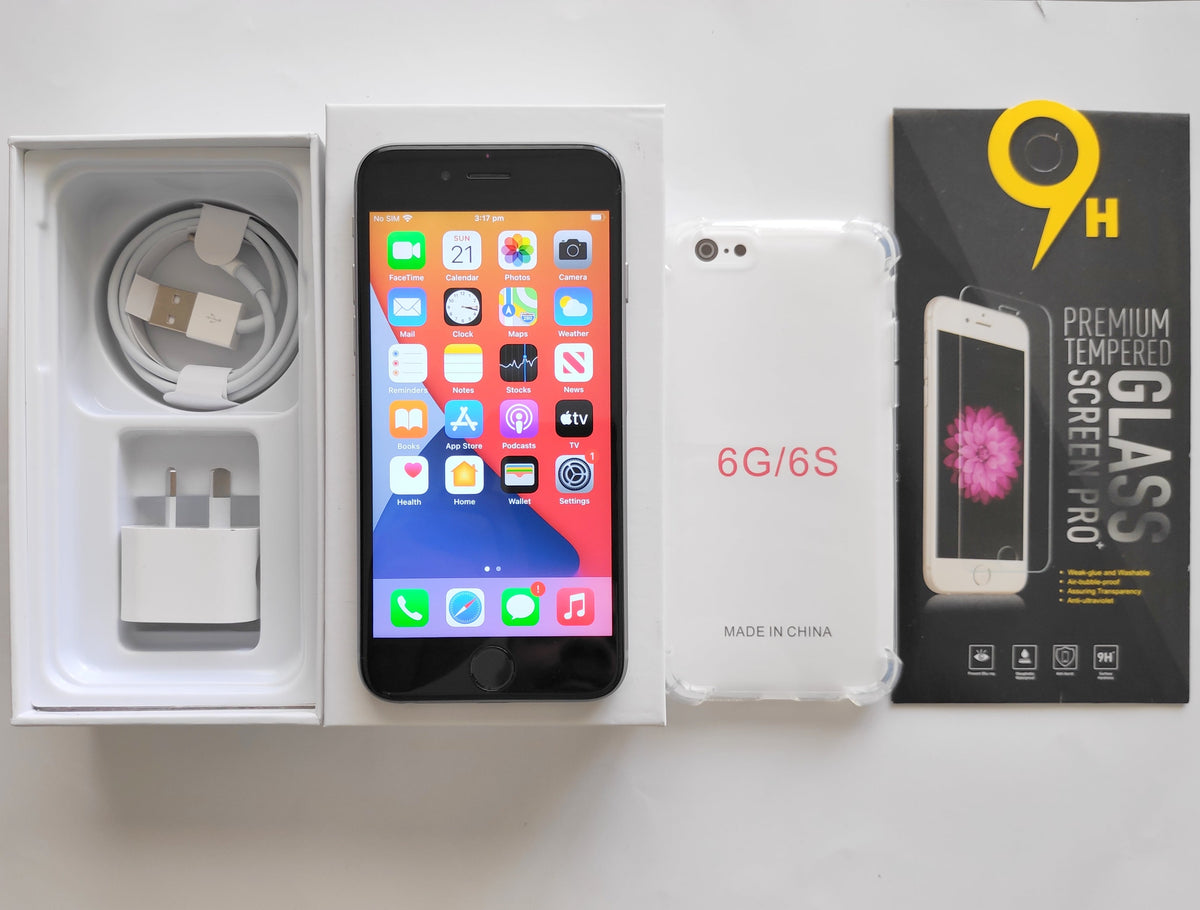 Apple iPhone 6S 64GB Space Grey - New Battery, Case, Screen Protector (As New)
