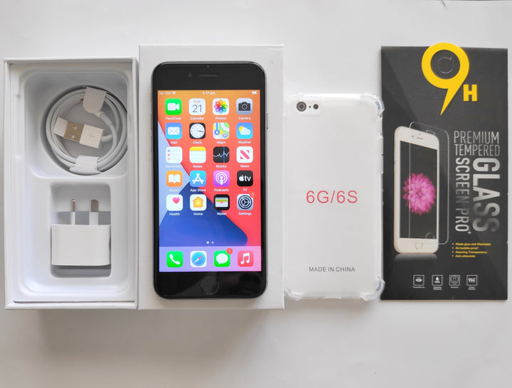 Apple iPhone 6S 64GB Space Grey - New Battery, Case, Screen Protector (Good)