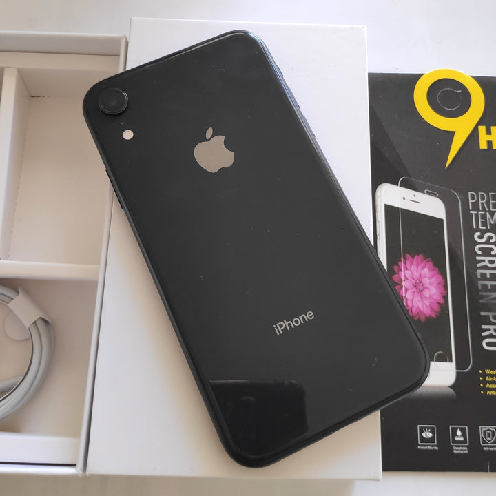 Apple iPhone XR 128GB Black - New Case, Glass Screen Protector (As New)
