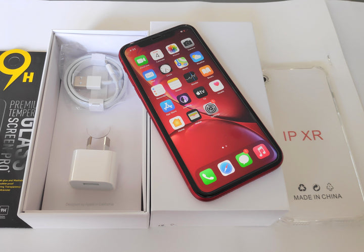 Apple iPhone XR 64GB Red (As New) with New Case, Screen Protector