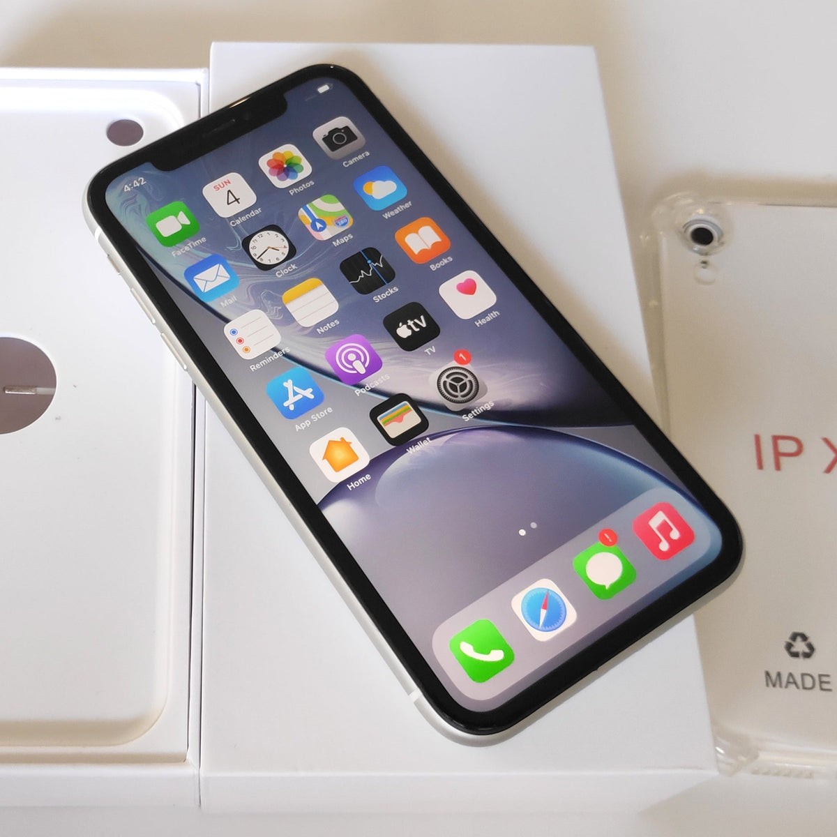 Apple iPhone XR 64GB White New Battery, Case, Glass Screen Protector (As New)