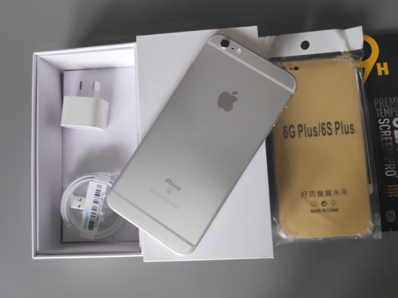 Apple iPhone 6s Plus 32GB White Silver - New Case, Screen Protector (As New)