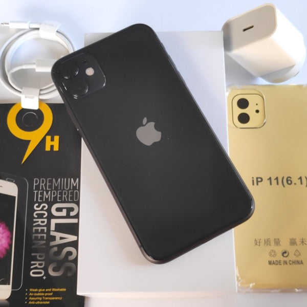 Apple iPhone 11 256GB Black - New Battery, Case & Glass Screen Protector (Exc)