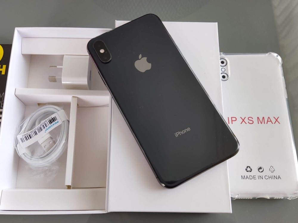 Apple iPhone XS Max 64GB Black - New Battery, Case & Glass Screen Protector (Exc)