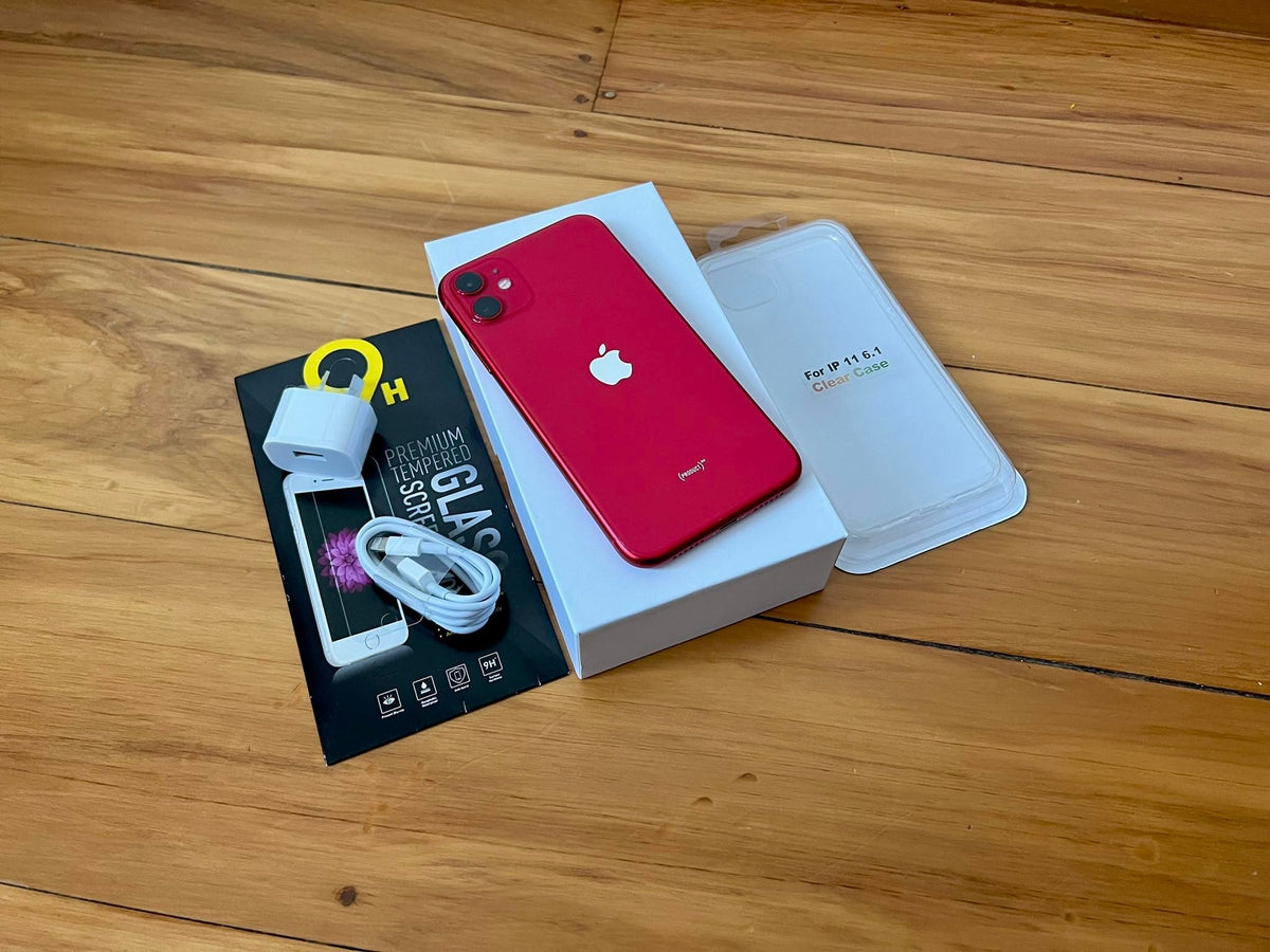 Apple iPhone 11 64GB Red New Battery - With Case & Screen Protector (As New)