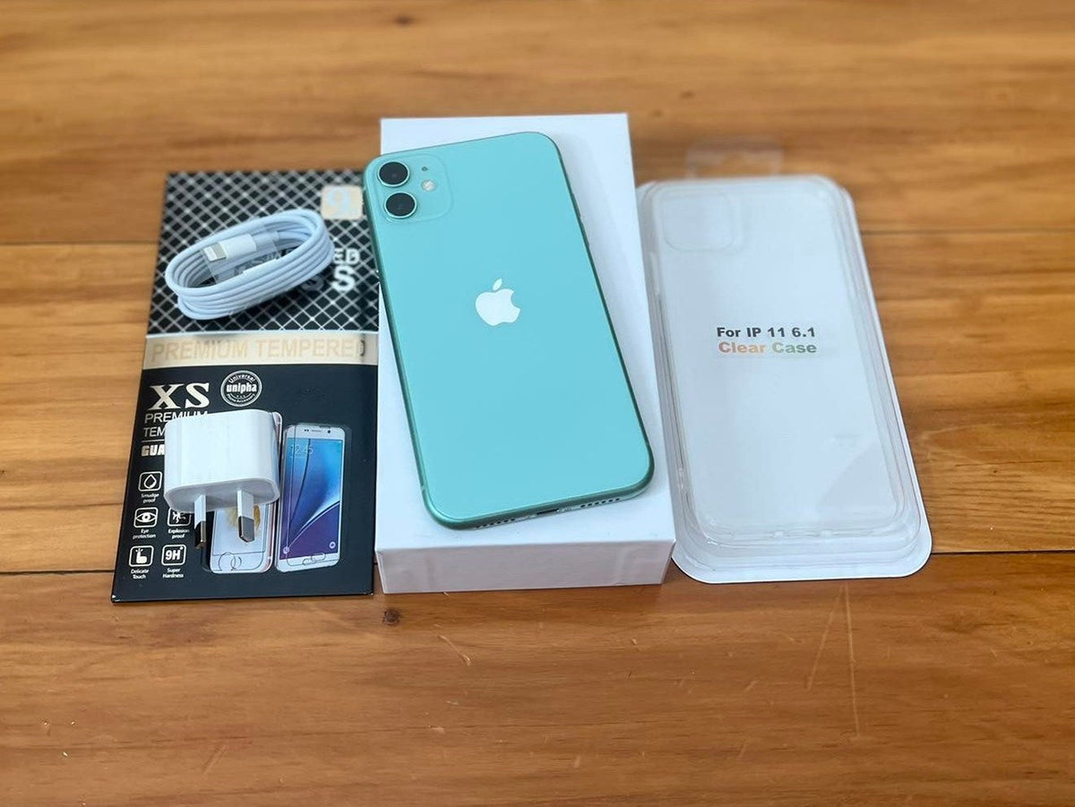 Apple iPhone 11 64GB Green - New Case, Glass Screen Protector (Exc)