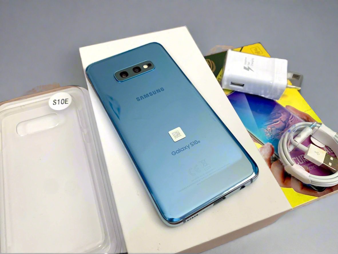 Samsung Galaxy S10e Prism Blue SM-G970U New Case, Glass Screen Protector (Exc)