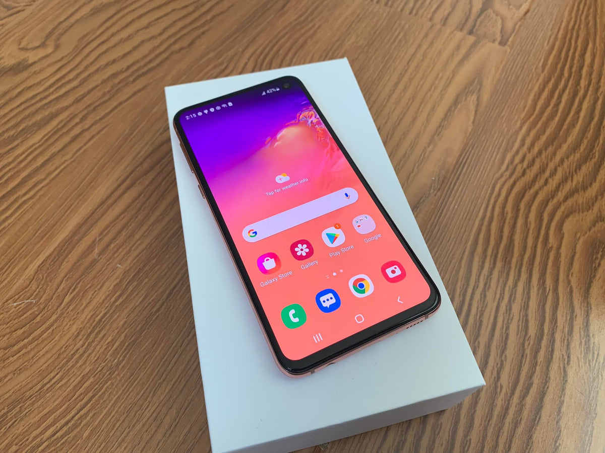 Samsung Galaxy S10e Pink SM-G970U New Case, Glass Screen Protector (As New)