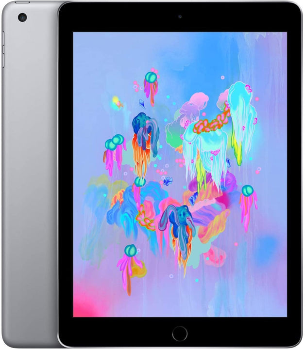 Apple iPad 6th Gen 32GB Wi-Fi Space Gray (Excellent) New Case, Glass Screen Protector