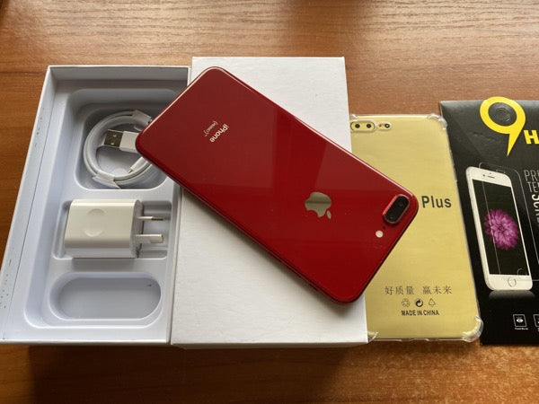 Apple iPhone 8 Plus 64GB Product Red (Excellent) New Battery, Case, Screen Protector & Shipping*