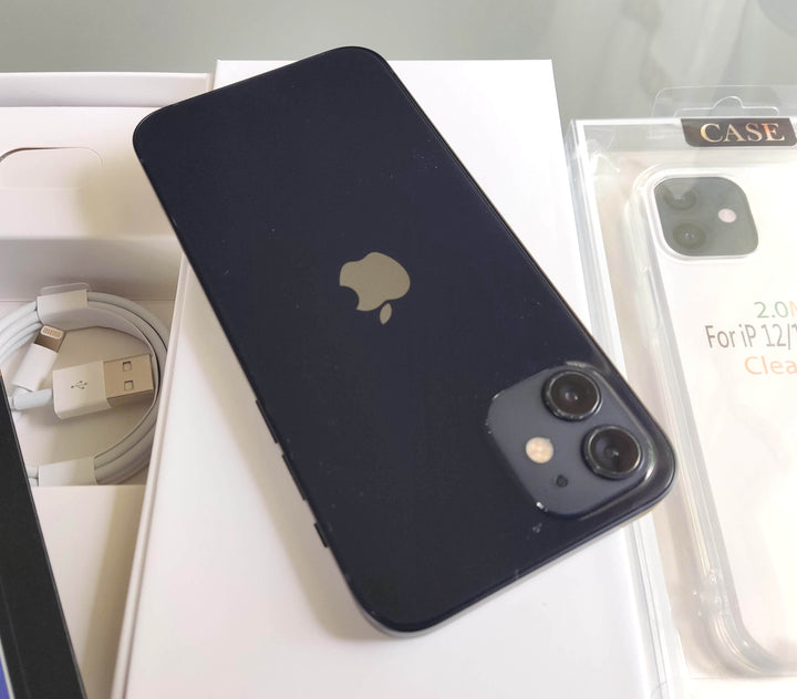 Apple iPhone 12 256GB Black - New Case, Screen Protector (As New)