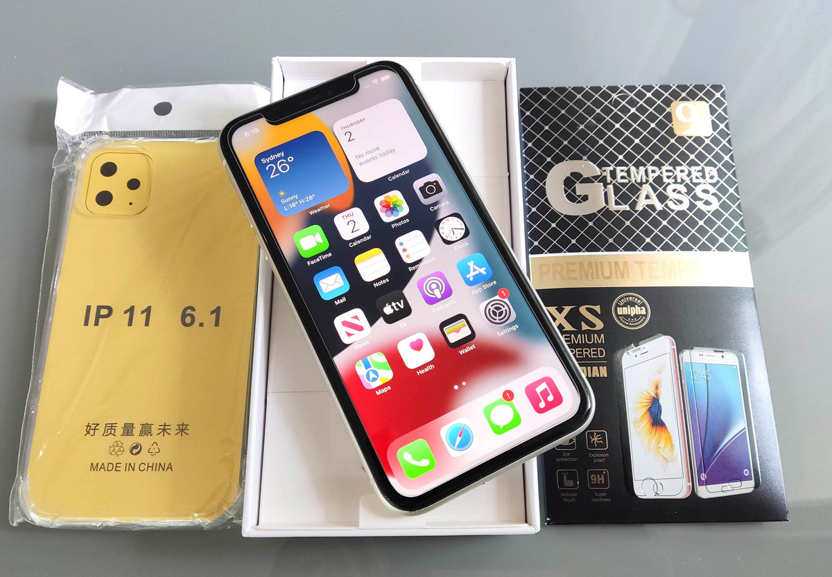 Apple iPhone 11 256GB White - New Battery,Case & Glass Screen Protector (Exc)
