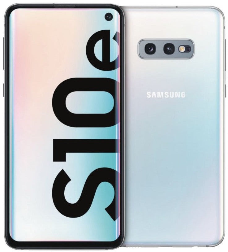Samsung Galaxy S10e Prism White SM-G970U New Case, Glass Screen Protector & Shipping  (As New)